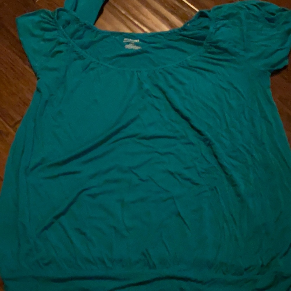 Lane Bryant 3/4 sleeve banded hem 18/20 teal